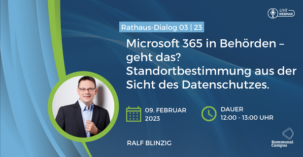 RathausDialog 03|23: Microsoft365 in Behörden - geht das?