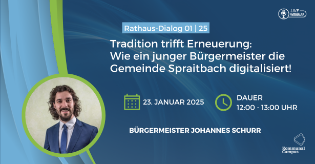 Rathaus-Dialog 01|25: “Traditon trifft Erneuerung”: Wie ein junger Bürgermeister die Gemeinde Spraitbach digitalisiert!